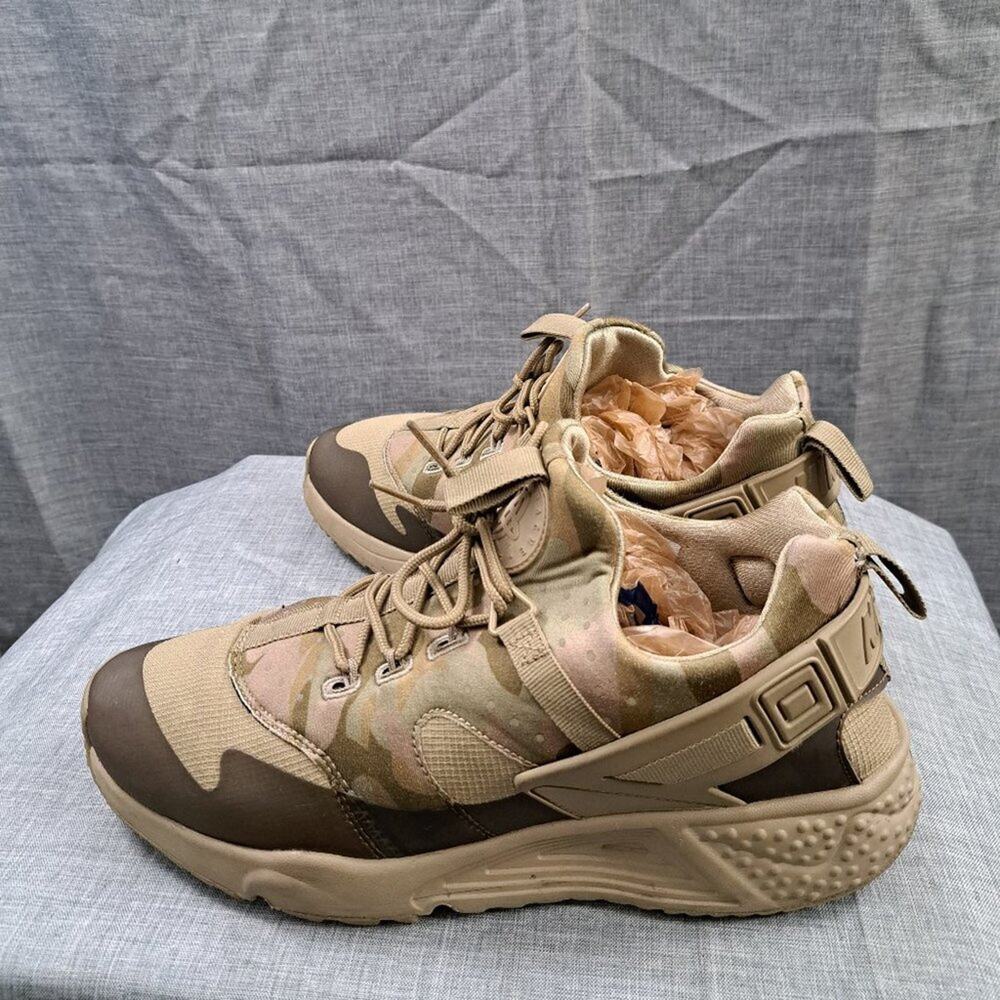 %Nike Men's Air Huarache Camo Utility Khaki-Matte Olive, 806807-200 / A 37
